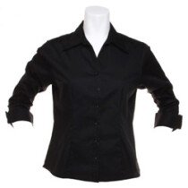 Kustom Kit KK710 [CL] Ladies 3/4 Sleeve Black Oxford Shirt Size 14