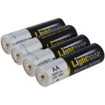 Lighthouse LR6 AA Alkaline Batteries 2400 mAh (Pack 4) L/HBATAA