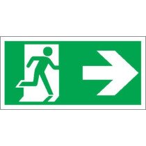 Lawson-HIS E59ZR [CL] Rigid Plastic "Runing Man" Fire Exit Right Sign