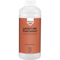 Rocol 57044 Layout Ink Fluid White - Ultimate Metal Marking Ink 1ltr