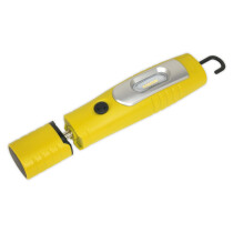 Sealey LED3602Y Rechargeable 360 Inspection Lamp 7 SMD + 3W LED Yellow Lithium-ion
