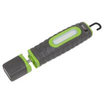 Sealey LED3606G Rechargeable 360 Inspection Lamp 24 SMD & 3W SMD LED Green 2 x Lithium-ion