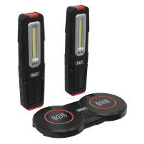 Sealey LEDWCBCOMBO5 Inspection Light 5W & 1W COB LED (x2) & Double Wireless Charging Base