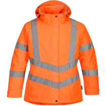 Portwest LW74 Womens Hi-Vis Winter Jacket - Orange