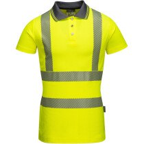 Portwest LW72 Ladies Hi-Vis Pro Polo Shirt High Visibility - Yellow