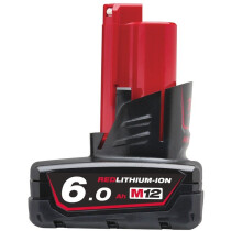 Milwaukee M12B6  6.0Ah Red Lithium-Ion Battery 12V