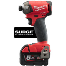 Milwaukee M18FQID-502X M18 Fuel Quiet Impact Driver ( 2 x 5.0Ah batteries, fast charger, dynacase) 