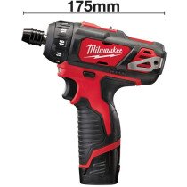 Milwaukee M12BD-202C 12V Li-ion Compact Screwdriver (2x2Ah)