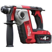 Milwaukee M18BH-402C 18V Compact SDS+ Hammer with 2x 4.0Ah Batteries in Carry Case