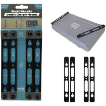 StealthMounts CMC-MK-B Black Mount for DC18RD Makita Double Charger (2 Pack)