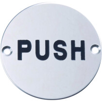 Marcus SS-SIGN016-P Polished Push Symbol