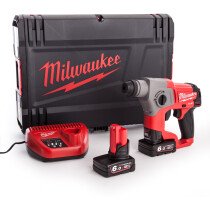Milwaukee M12CH-602X 12V SDS+ Hammer with 2x 6.0ah Batteries in Case