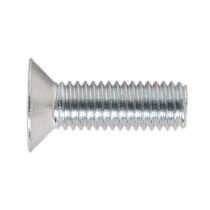 Sealey MSC825 Machine Screw M8 x 25mm Countersunk Pozi Zinc DIN 965z Pack of 50