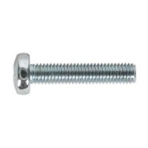 Sealey MSP525 Machine Screw M5 x 25mm Pan Head Pozi Zinc DIN 7985z Pack of 50