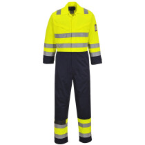 Portwest MV28 REGULAR Hi-Vis Modaflame™ Coverall Flame Resistant - Yellow/Navy 