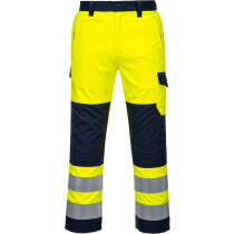 Portwest MV46 Hi-Vis Modaflame Trouser Flame Resistant - REGULAR Leg Length - Yellow/Navy