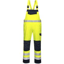 Portwest MV27 Regular Hi-Vis Modaflame™ Bib and Brace Flame Resistant - Yellow/Navy 