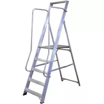 Lyte NBSWP5 2050mm Aluminium Wide Step Ladder 5 Tread EN131-2, 2018 Professional