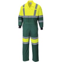 Portwest E052 X Hi-Vis Workwear Coverall - High Visibility - Yellow/Green