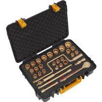 Sealey NS039 Socket Set 32 Piece 1/2" Drive Non-Sparking Beryllium Copper