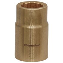 Sealey NS048 Socket 15mm 1/2" Drive WallDrive® Non-Sparking Beryllium Copper