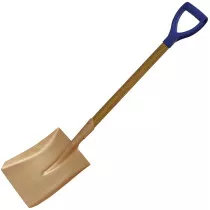 Sealey NS106 Square Shovel 240 x 418 x 990mm Non-Sparking Beryllium Copper