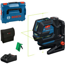 Bosch GCL 12V-50-22 CG + RM 20 12v 25m Grean Beam Combi Laser (1x2.0Ah) with Rotating mount, Target Plate in L-BOXX