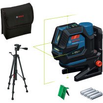 Bosch GCL 12V-50-22 CG + RM 20 12v Body Only 25m Grean Beam Combi Laser with Rotating mount, Target Plate & BT 150 Tripod