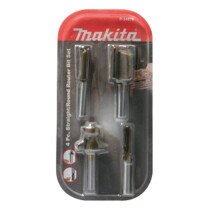 Makita P-24876 4pce Set Straight Bits 6,12,19mm Rounding Over Bit R13mm Shank: 1/4", P2...