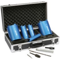 Makita Ex Display P-74712 5-Piece Diamak Diamond Core Kit in Aluminium Carry Case