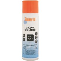 Ambersil 20679 Galva Colour 2-in-1 Primer and RAL Matched Paint 500ml - Black (Box of 12)