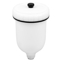 Sealey PC01 Paint Spray Gun Pot with Brass Fitting 600ml - White