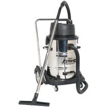 Sealey PC477 Industrial Wet/Dry Vacuum Cleaner 77ltr Stainless Drum 2400W/230V Swivel...