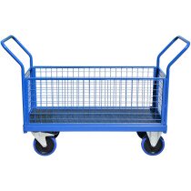Handle-It HI-FBT-1260-PP-4MS400 Premium Plus 1200mm x 600mm Platform Truck With Mesh Sides