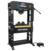 Sealey PPF100S Viking Air/Hydraulic Press 100 Tonne Floor Type with Sliding Ram and Foot Pedal