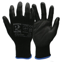 Predator Black-PUPL Coloursafe Pred Jet Black PU Gloves 4141A