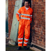 Yoko HV058/3M Hi-Vis Polycotton Coverall - Orange