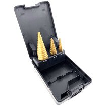 Lawson HIS PTI0287 Set of 3 HSS Step Drills with 1/4" Hex Shank