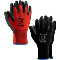 10 Pairs Premier PUPL Pred PU Safety Cut Level 1 Gloves in Red or Black
