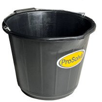 Prosolve 3 Gallon (14 litres) Black Plastic Builder's Bucket 