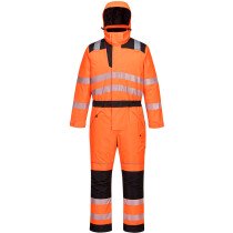 Portwest PW352 PW3 Hi-Vis Winter Coverall - Orange/Black