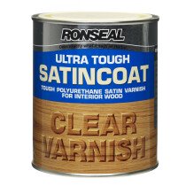 Ronseal 09055 Ultra Tough Hardglaze Internal Clear Varnish 750ml Satincoat RSLUTVSC750