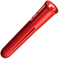 Timco RPLUG Red Plastic Wall Plug 30mm for screw gauges 6-10 (3.5-6.0mm) (Box of 100)