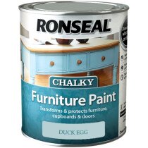 Ronseal 37486 Chalky Furniture Paint Duck Egg 750ml RSLCFPDE750