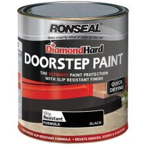 Ronseal 36257 Diamond Hard Doorstep Paint Black 750ml RSLDHDSPB750