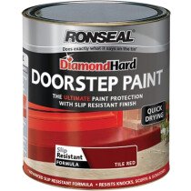 Ronseal 35404 Diamond Hard Doorstep Paint Tile Red 750ml RSLDHDSPR750