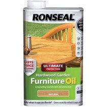 Ronseal 37355 Ultimate Protection Hardwood Garden Furniture Oil Natural Clear 500ml RSLUHWGFOCLR