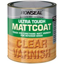Ronseal 09010 Ultra Tough Hardglaze Internal Clear Varnish 250ml Mattcoat RSLUTVMC250