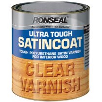 Ronseal 09009 Ultra Tough Hardglaze Internal Clear Varnish 250 ml Satincoat RSLUTVSC250