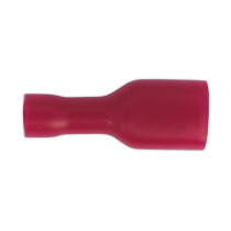 Sealey RT16 Fully Insulated Terminal 6.3mm Female Red Pack of 100